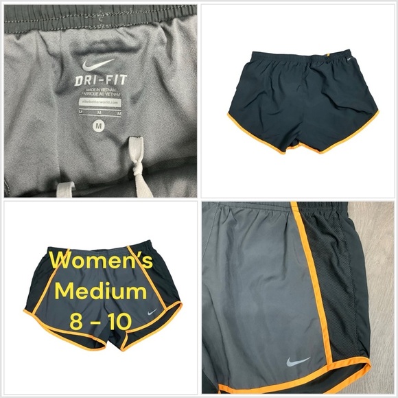 Women's Nike Medium 8 - 10 Shorts Charcoal Athletic Workout Running Lining EUC - Picture 1 of 10